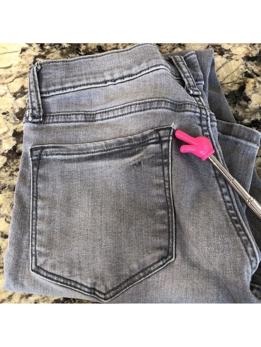 Size 25/0 Banana Republic High Rise Skinny Women Stretchy Jeans Distressed PK - Picture 13 of 16